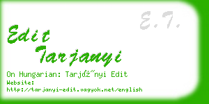 edit tarjanyi business card